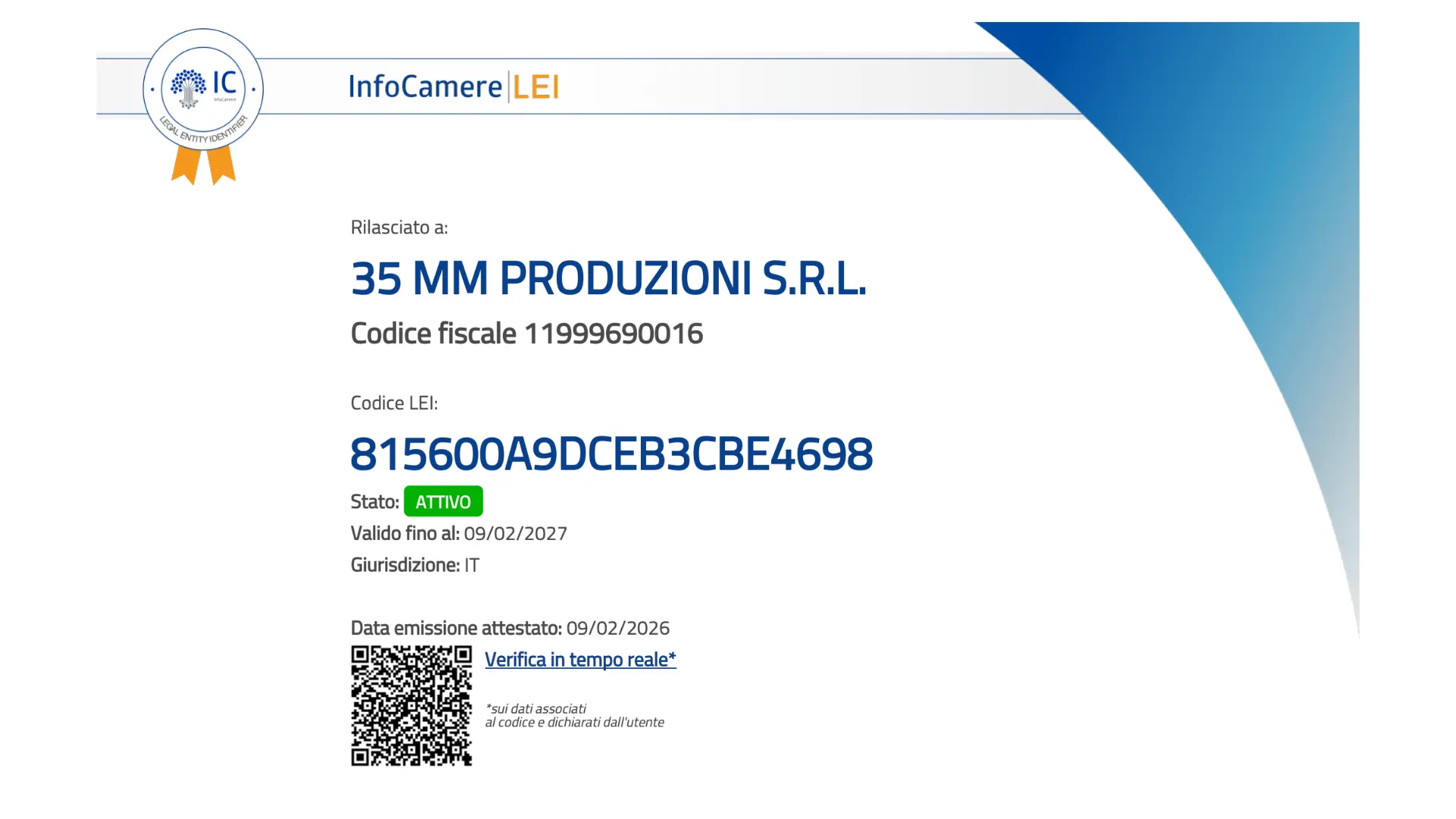 Codice LEI — 35MM Produzioni