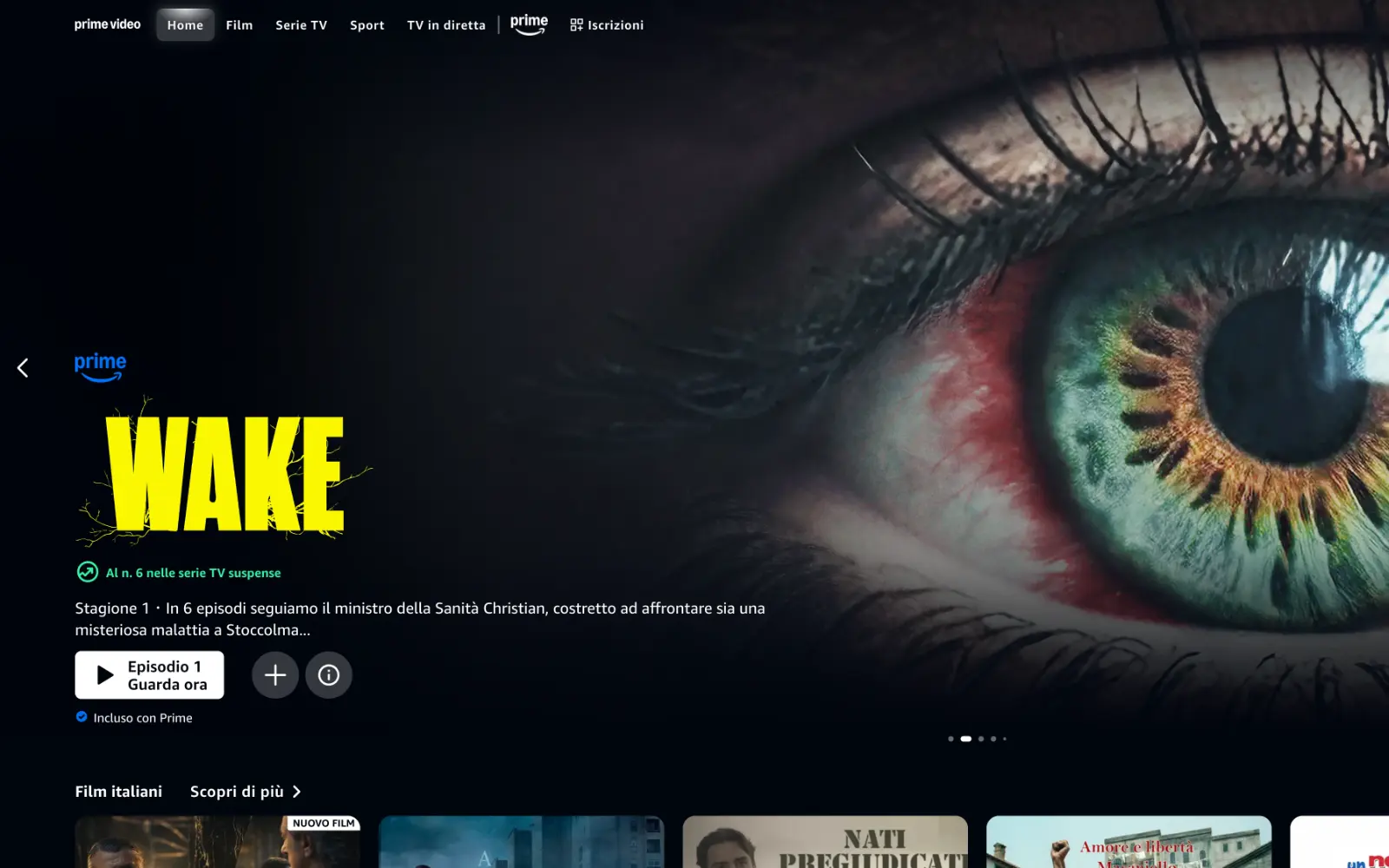 Distribuzione su Prime Video Italia