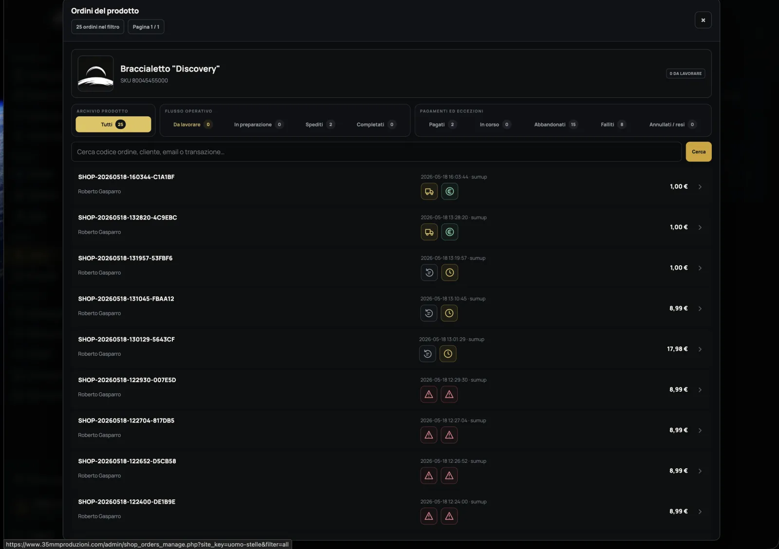 Esempio di funzione DOMIA inclusa nel percorso AWS PRO di 35MM Produzioni