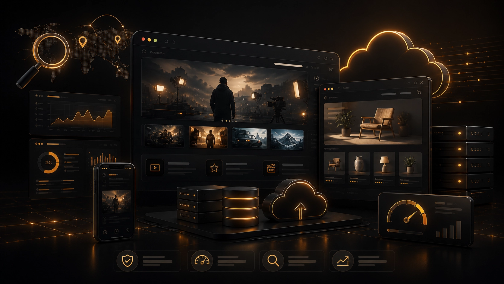 Siti web professionali e hosting AWS 35MM Produzioni per film, serie TV, aziende e attività locali